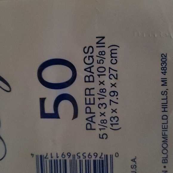 : 200 brown Lunch Paper Bags 5 1/8" x 10 5/8" x 3 1/8" crafts Picnic Party Etc - Picture 3 of 5